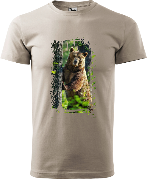 Pánske tričko Medveď za stromom 2