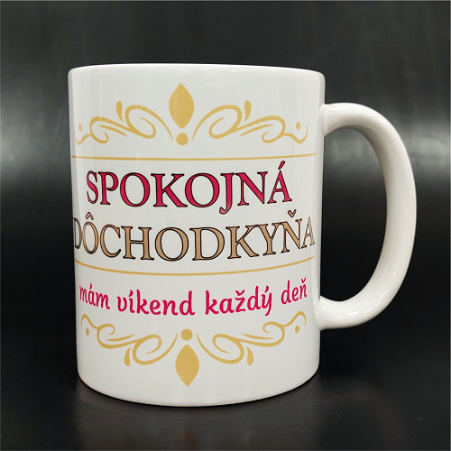 Hrnček Spokojná dôchodkyňa