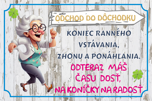 Preukaz Odchod do dôchodku žena