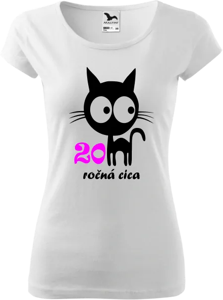 Dámske tričko 20 ročná cica