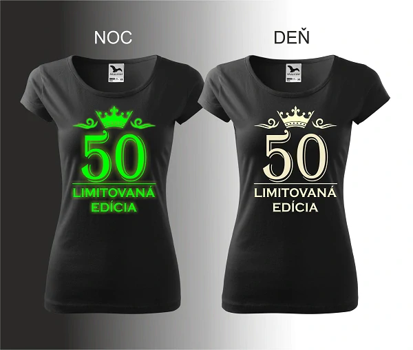 Svietiaca potlač 50 Limitovaná edícia