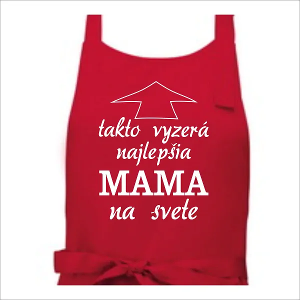 ZÁSTERA dlhá červená Mama