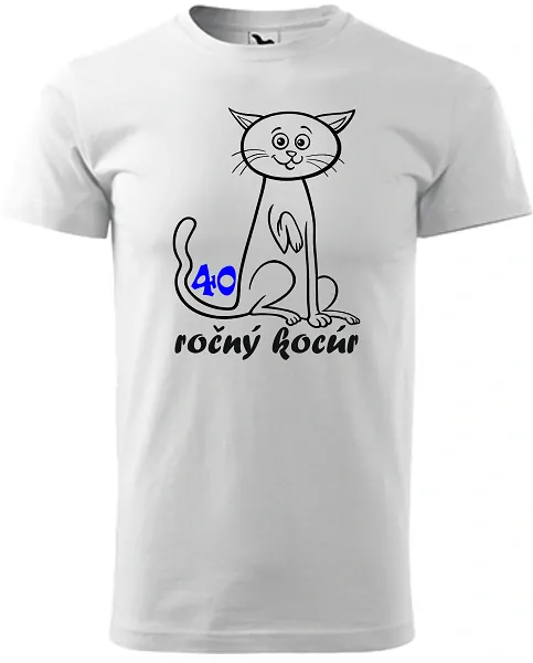 Pánske tričko 40ročný kocúr