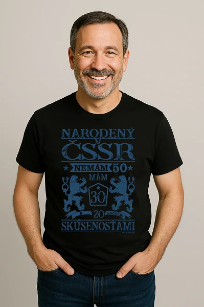 Pánske tričko 50 Narodený v ČSSR