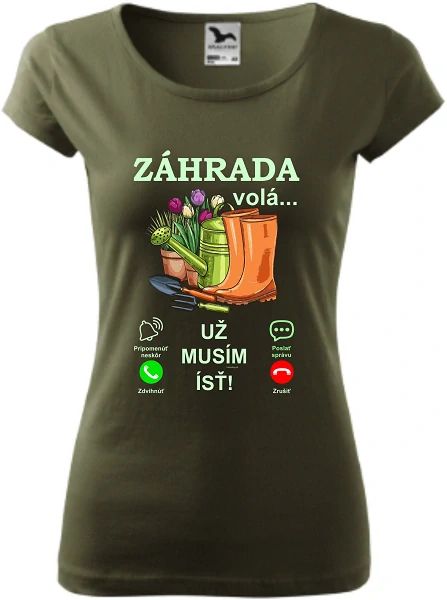 Dámske tričko Záhrada volá