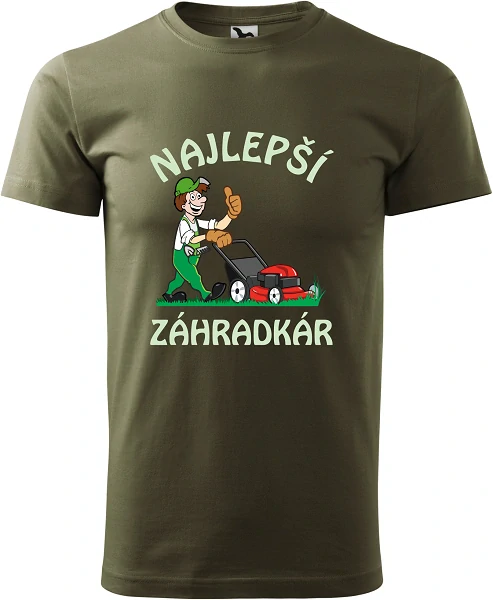 Pánske tričko Záhradkár s kosačkou