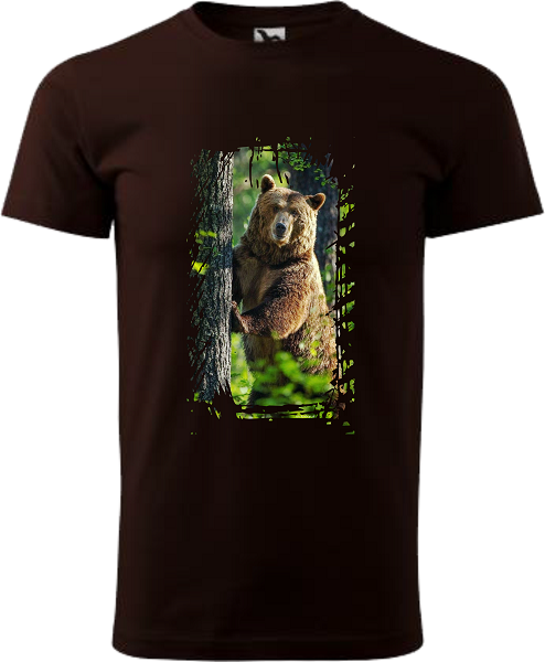 Pánske tričko Medveď za stromom 2