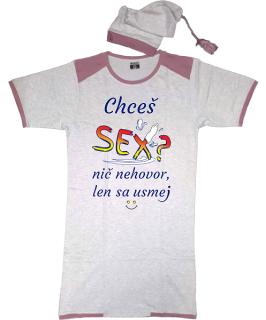 Dámska nočná košeľa "Chceš sex?"