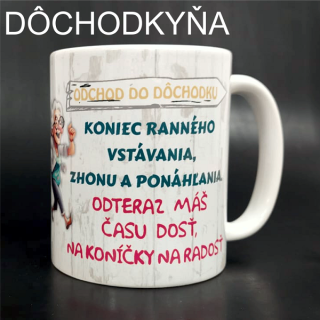 Hrnček Odchod do dôchodku žena