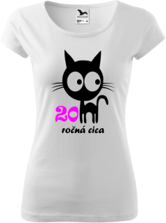 Dámske tričko 20 ročná cica