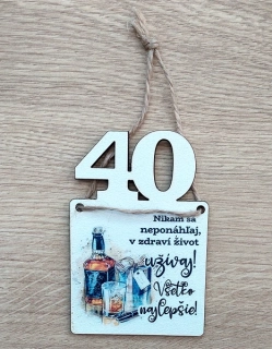 Tabuľka drevená pre muža 40