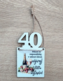 Tabuľka drevená pre ženu 40