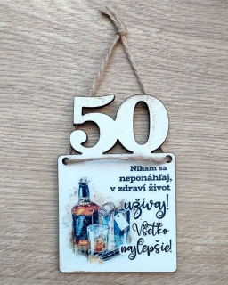 Tabuľka drevená pre muža 50