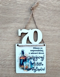 Tabuľka drevená pre muža 70