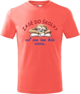 Detské tričko pre dievča ZASE DO ŠKOLY