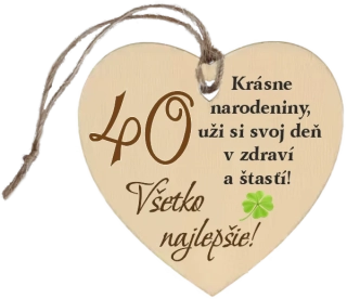 Drevené srdiečko 40
