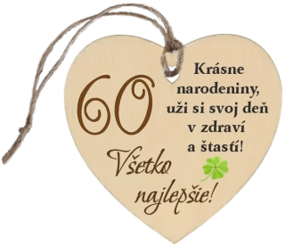 Drevené srdiečko 60