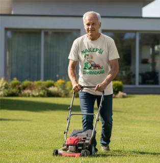 Pánske tričko Záhradkár s kosačkou